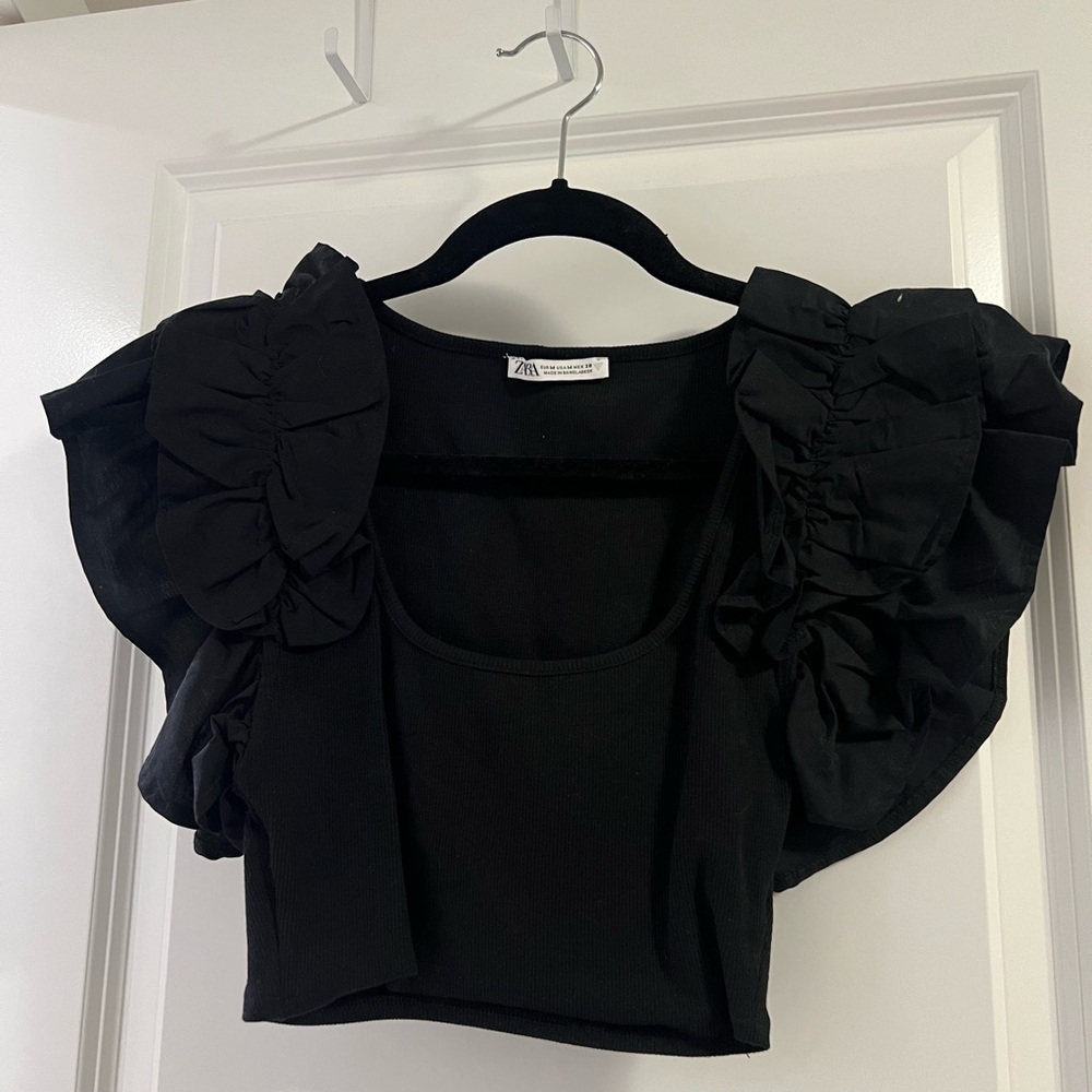 Zara Elegant Black Blouse